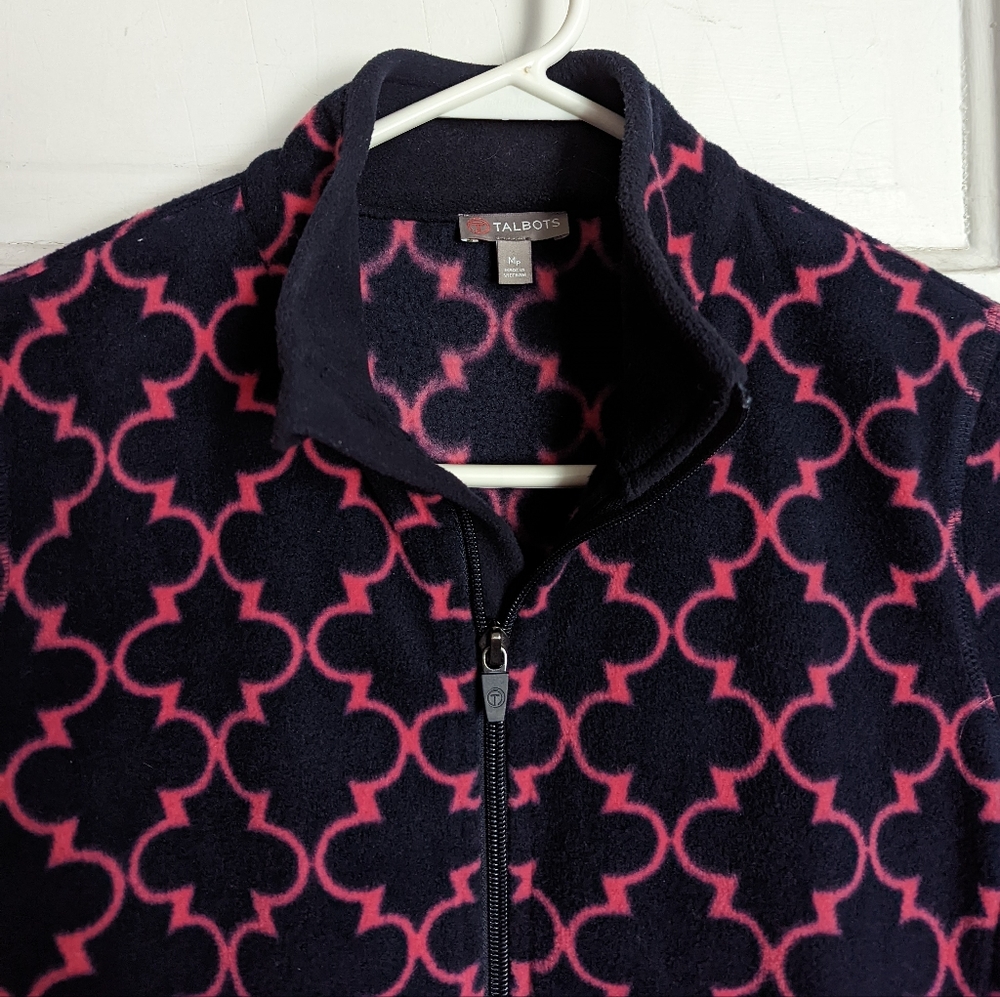 Patterned Fleece Jacket By Talbots - image 4